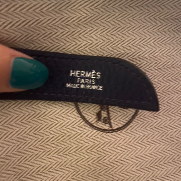 Blue Hermès belt WITHOUT buckle. Beautiful+unique - Picture 8 of 11